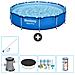 Piscina Fuori Terra - In Giro - 366x76 Cm - Blu - Include Accessori Coordinati Cb15 - Foto miniatura 1