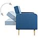 Divano In Tessuto Blu - Foto miniatura 3