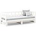 Lusso Casadino -  Dormeuse Estraibile Bianca Legno Massello Di Pino 2x(90x200) Cm - Foto miniatura 4