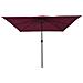Parasol da Giardino Quadrato 295x245 cm Rosso Bordeaux - Foto miniatura 2