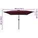 Parasol da Giardino Quadrato 295x245 cm Rosso Bordeaux - Foto miniatura 7