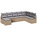 Set Divano da Giardino 8 Pezzi con Cuscini Beige in Rattan Sintetico,  Divano da Giardino 2 Posti con Cuscini Beige in Rattan Sintetico - Foto miniatura 1