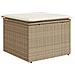 Set Divano da Giardino 9 pz con Cuscini Beige in Polyrattan - Foto miniatura 5