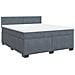 Giroletto a Molle con Materasso Grigio Scuro 180x200 cm Velluto - Foto miniatura 1