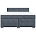 Giroletto a Molle con Materasso Grigio Scuro 180x200 cm Velluto - Foto miniatura 4