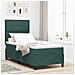 Letto Box Spring con Materasso Verde Scuro Singolo in Velluto - Foto miniatura 2