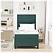 Letto Box Spring con Materasso Verde Scuro Singolo in Velluto - Foto miniatura 5