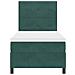 Letto Box Spring con Materasso Verde Scuro Singolo in Velluto - Foto miniatura 8