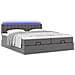 Pouf Letto con Materassi e LED Grigio 180x200cm Similpelle - Foto miniatura 6