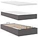 Pouf Letto con Materassi e LED Grigio 180x200cm Similpelle - Foto miniatura 9