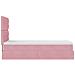 Struttura Letto Pouf con Materassi Rosa 90x200 cm in Velluto - Foto miniatura 9