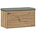 Panca Portaoggetti Rovere Artigianale 82x42x45 cm in Truciolato - Foto miniatura 6