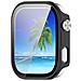 Custodia Protettiva Integrata In Vetro Temperato E Pc Compatibile Con Redmi Watch 6 - Copertura Completa Black - Foto miniatura 2