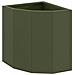 Vaso d'angolo Oliver verde 30 x 30 x 35 cm Acciaio - Foto miniatura 1