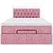 Pouf Letto con Materasso Rosa 120x190 cm Velluto - Foto miniatura 7