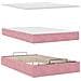 Pouf Letto con Materasso Rosa 120x190 cm Velluto - Foto miniatura 8