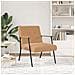 poltrona Beige 59 x 75 x 78 cm Tessuto simile alla lana ricci - Foto miniatura 3