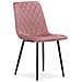 Sedia TURIN - Velluto rosa con gambe nere x 4 - Foto miniatura 2