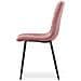 Sedia TURIN - Velluto rosa con gambe nere x 4 - Foto miniatura 5