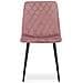 Sedia TURIN - Velluto rosa con gambe nere x 4 - Foto miniatura 3