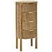 Cassettiera Goteborg In Legno Abete E Mdf Marrone 38x33,5x82 Cm - Foto miniatura 1