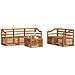Set divani 6 pcs Naturale Legno di Acacia Massello - Foto miniatura 3