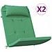 Cuscini per sedie 2 pcs Verde 58 x 77 x 4,5 cm Tessuto Oxford - Foto miniatura 3