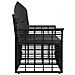 Loveseat da esterno 2 pcs Nero e Grigio scuro polyrattan - Foto miniatura 5