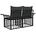 Loveseat da esterno 2 pcs Nero e Grigio scuro polyrattan - Foto miniatura 6