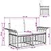 Loveseat da esterno 2 pcs Nero e Grigio scuro polyrattan - Foto miniatura 9