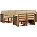 Set divano sezionale con cuscino 6 pcs Naturale - Foto miniatura 1