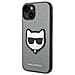 Karl Lagerfeld Klhcp14msapchg Iphone 14 Plus 6.7 Custodia Argento Saffiano Choupette Head Patch - Foto miniatura 2
