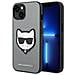 Karl Lagerfeld Klhcp14msapchg Iphone 14 Plus 6.7 Custodia Argento Saffiano Choupette Head Patch - Foto miniatura 3