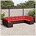 Set di divani 10 pz Marrone polyrattan - Foto miniatura 3