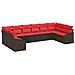 Set di divani 10 pz Marrone polyrattan - Foto miniatura 1