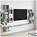 Mensola per TV da muro Grigio Cemento 180 x 15 x 94 cm - Foto miniatura 2