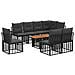 Set Divano da Giardino 9 pz Nero e Grigio scuro polyrattan - Foto miniatura 1