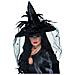 Cappello Da Strega Adulti Deluxe Halloween Taglia Unica - Foto miniatura 1