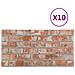 Pannelli Murali 3d Con Design A Mattoni Rossi 10 Pz Eps - Foto miniatura 3