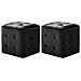 Pouf 2 pz Nero 30x30x30 cm in Velluto - Foto miniatura 1