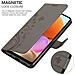 Cadorabo Custodia Compatibile Con Samsung Galaxy A32 4g In Grigio Fiore - Coperchio Protettivo In Design Floreale Con Chiusura Magnetica, Funzione Stand E Slot Per Carte - Foto miniatura 5