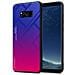 Custodia Compatibile Con Samsung Galaxy S8 In Viola - Rosso - Coperchio Protettivo Bicolore In Vetro Temperato E Silicone Tpu - Foto miniatura 1