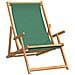 Sdraio Pieghevole da Spiaggia in Legno Massello di Teak Verde - Foto miniatura 1