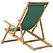 Sdraio Pieghevole da Spiaggia in Legno Massello di Teak Verde - Foto miniatura 4