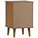 Comodino Marrone 40x35x65 Cm In Legno Massello Di Pino - Foto miniatura 6