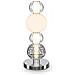Lampada Scrivania Contemporanea Collar 18w Metallo Cromo E Bianco Paralume Vetro - Foto miniatura 1