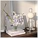 Lampada Scrivania Contemporanea Collar 18w Metallo Cromo E Bianco Paralume Vetro - Foto miniatura 2