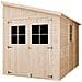 Casa Da Giardino In Legno Naturale (con Parete Laterale) Con Pavimento Impregnato 318x216 Cm / 6,2 M² - Timbela M339a+m339g - Foto miniatura 3