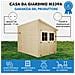Casa Da Giardino In Legno Naturale (con Parete Laterale) Con Pavimento Impregnato 318x216 Cm / 6,2 M² - Timbela M339a+m339g - Foto miniatura 7