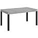 Tavolo Allungabile 90x160/264 Cm Everyday Telaio Antracite - Cemento - Foto miniatura 5